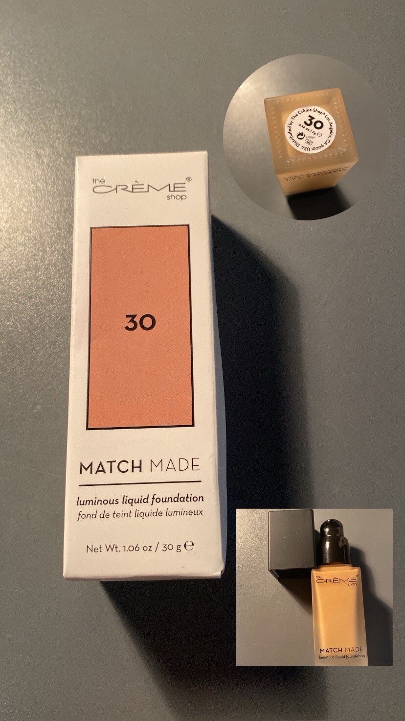 The Crème Shop Match Made Luminous Liquid Foundation 30 8g/0.28 oz Paraben Free~