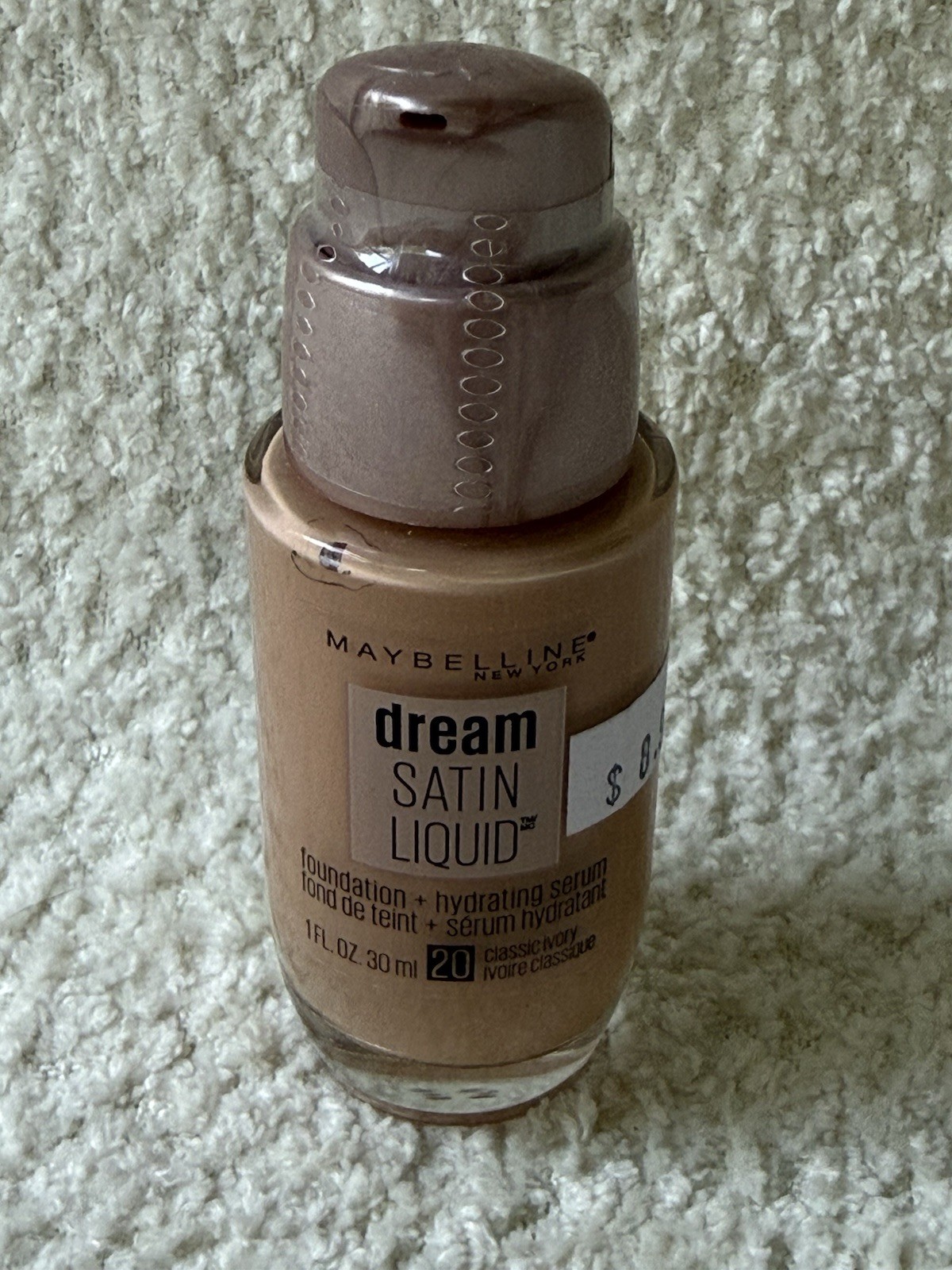 Maybelline Dream Satin Liquid Foundation Hydrating Serum 20 Classic Ivory New