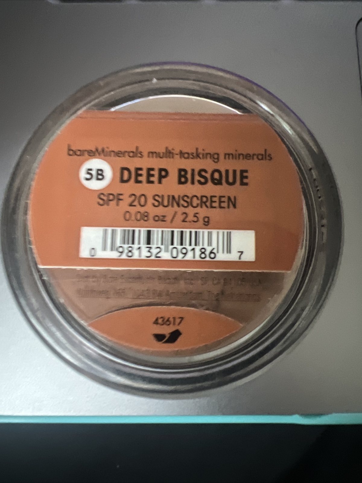 Sealed New bareMinerals Foundation SPF 15 Sunscreen 5B DEEP BISQUE .08OZ/2.5G