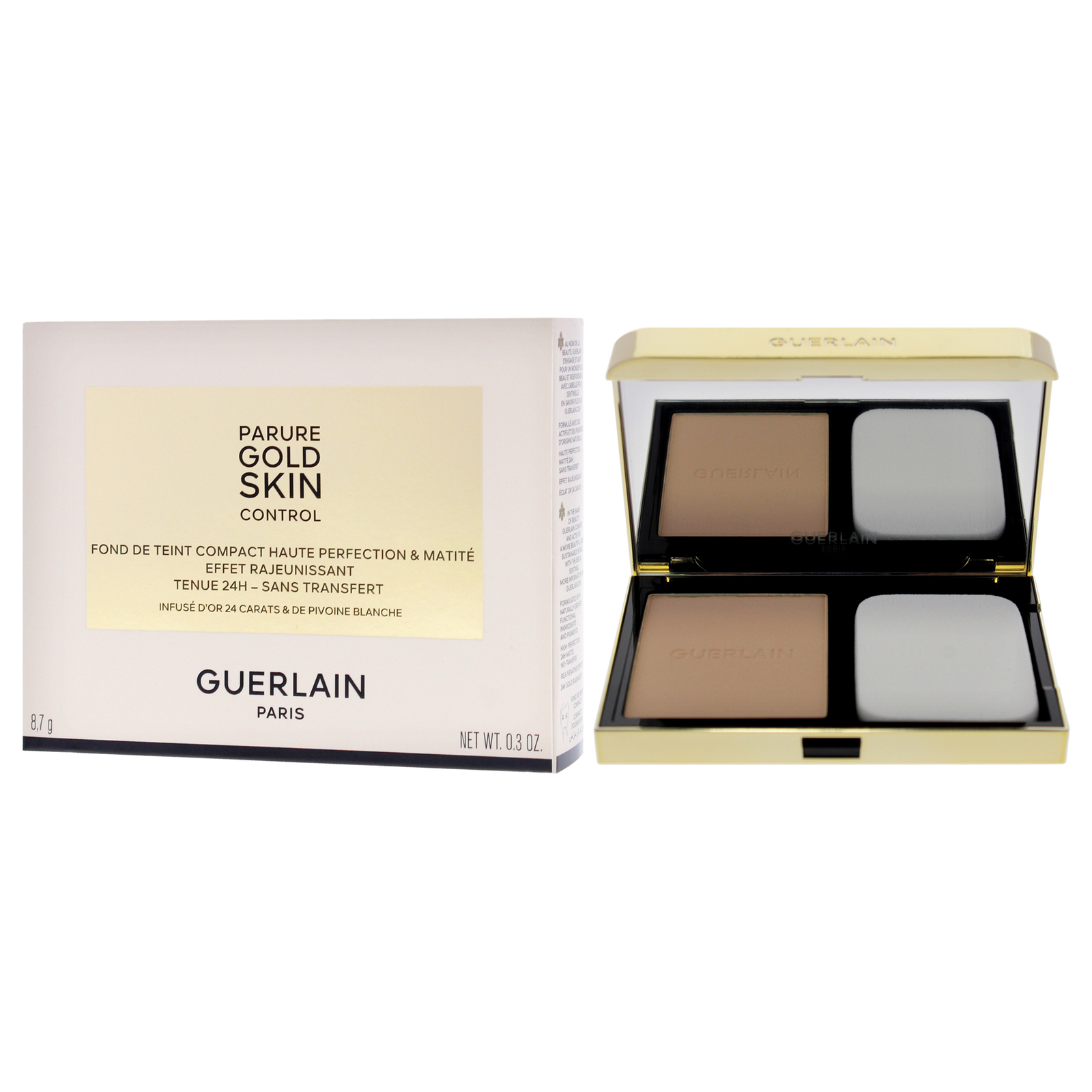 2 Pack Guerlain Compact Foundation-1N Very Light Skin with Neutral Beige – 0.3oz