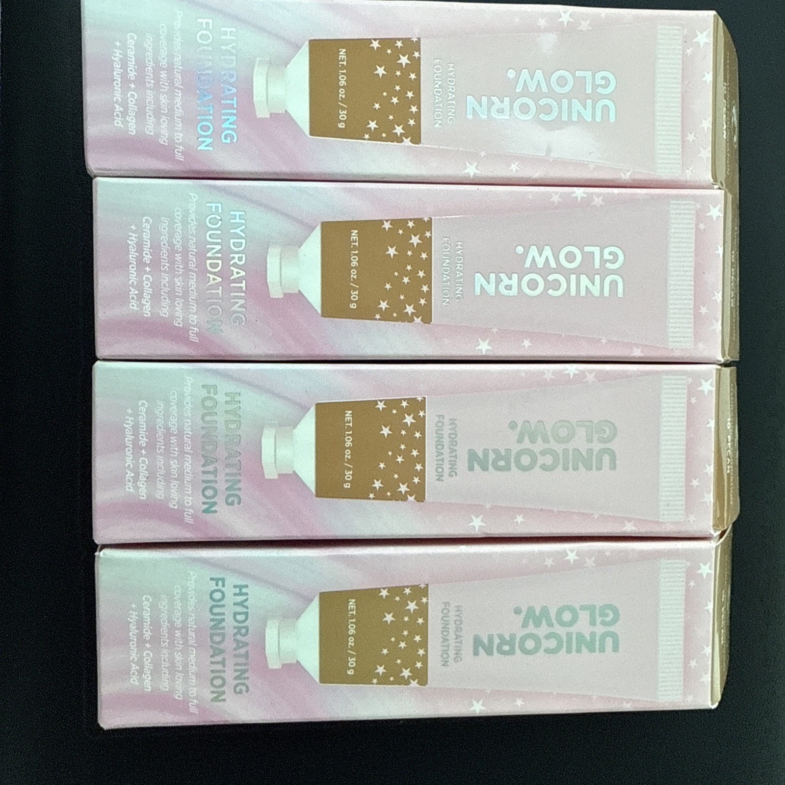 Unicorn Glow Hydrating Foundation 10 Pecan Lot Of 4 Brand New