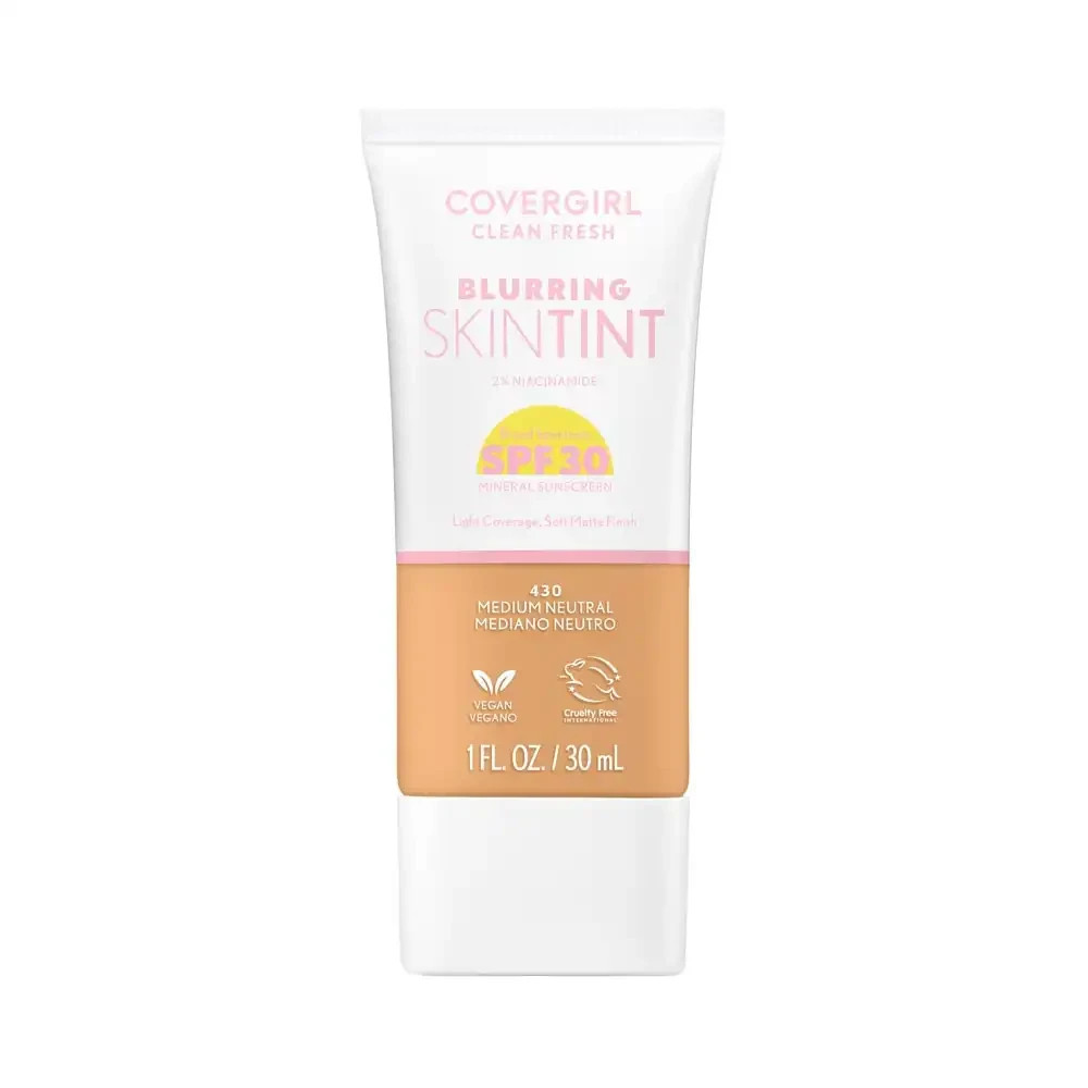 COVERGIRL Clean Fresh Blurring Skin Tint SPF 30 – 430 MEDIUM NEUTRAL