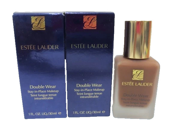 ESTEE LAUDER DOUBLE WEAR STAY IN PLACE MAKEUP 8N1 ESPRESSO 1 OZ BOXED LOT OF 2