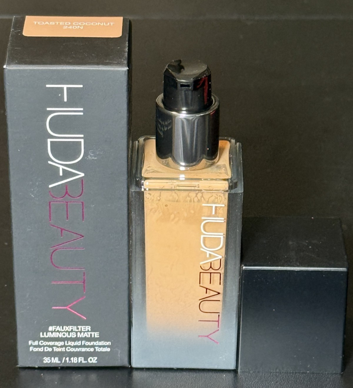 Huda Beauty FauxFilter Luminous Matte Liquid Foundation ~ TOASTED COCONUT 240N