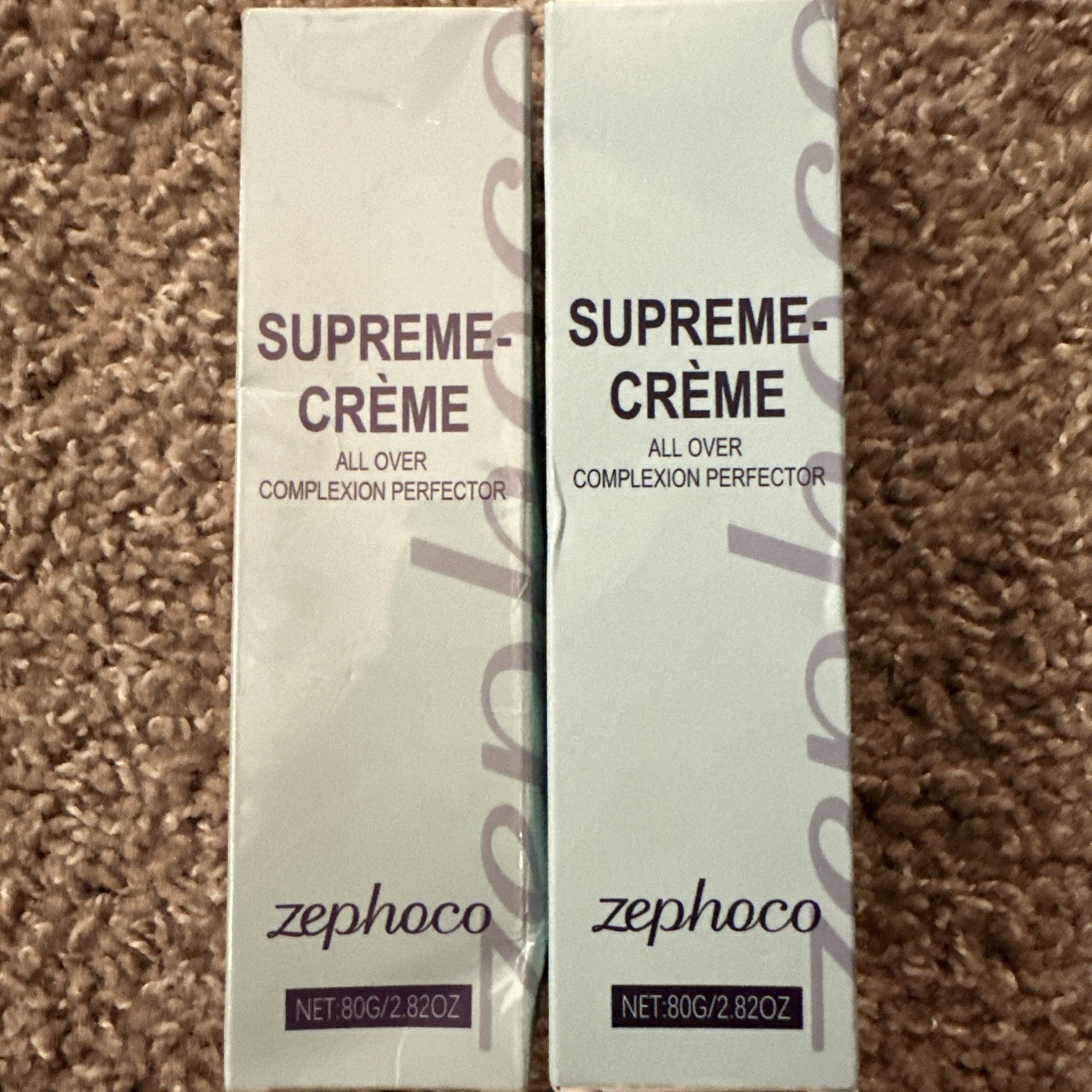 2x-Zephoco Supreme Cream All-Over Complexion, Ivory White New 2.82 Oz