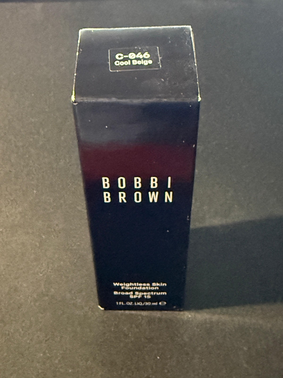 Bobbi Brown Weightless Skin Foundation SPF15 – C-046 Cool Beige – 1 oz/30 ml-NIB