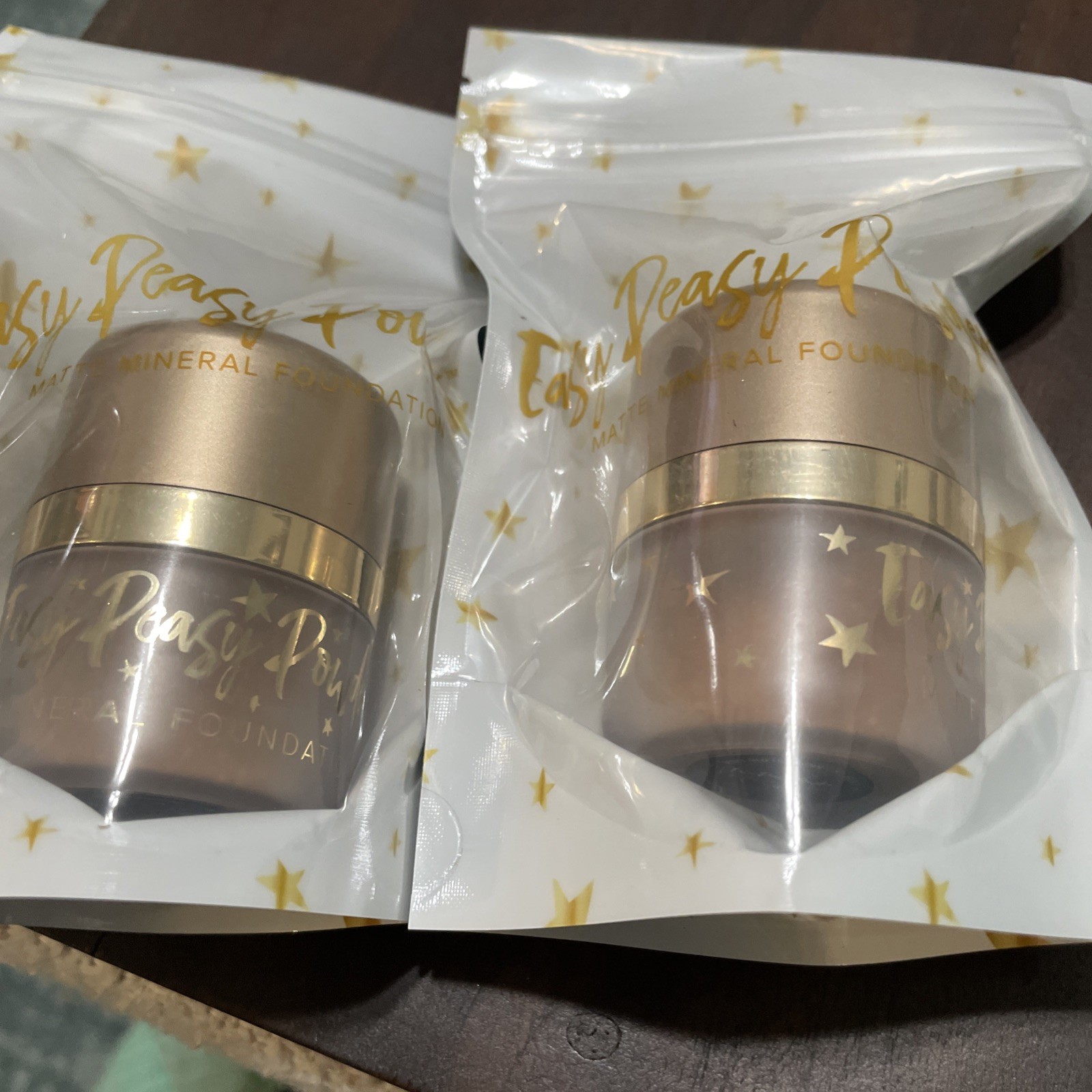 Belle Beauty Easy Peasy Powder Matte Mineral Foundation TAN 0.32 oz Sealed Qty 2