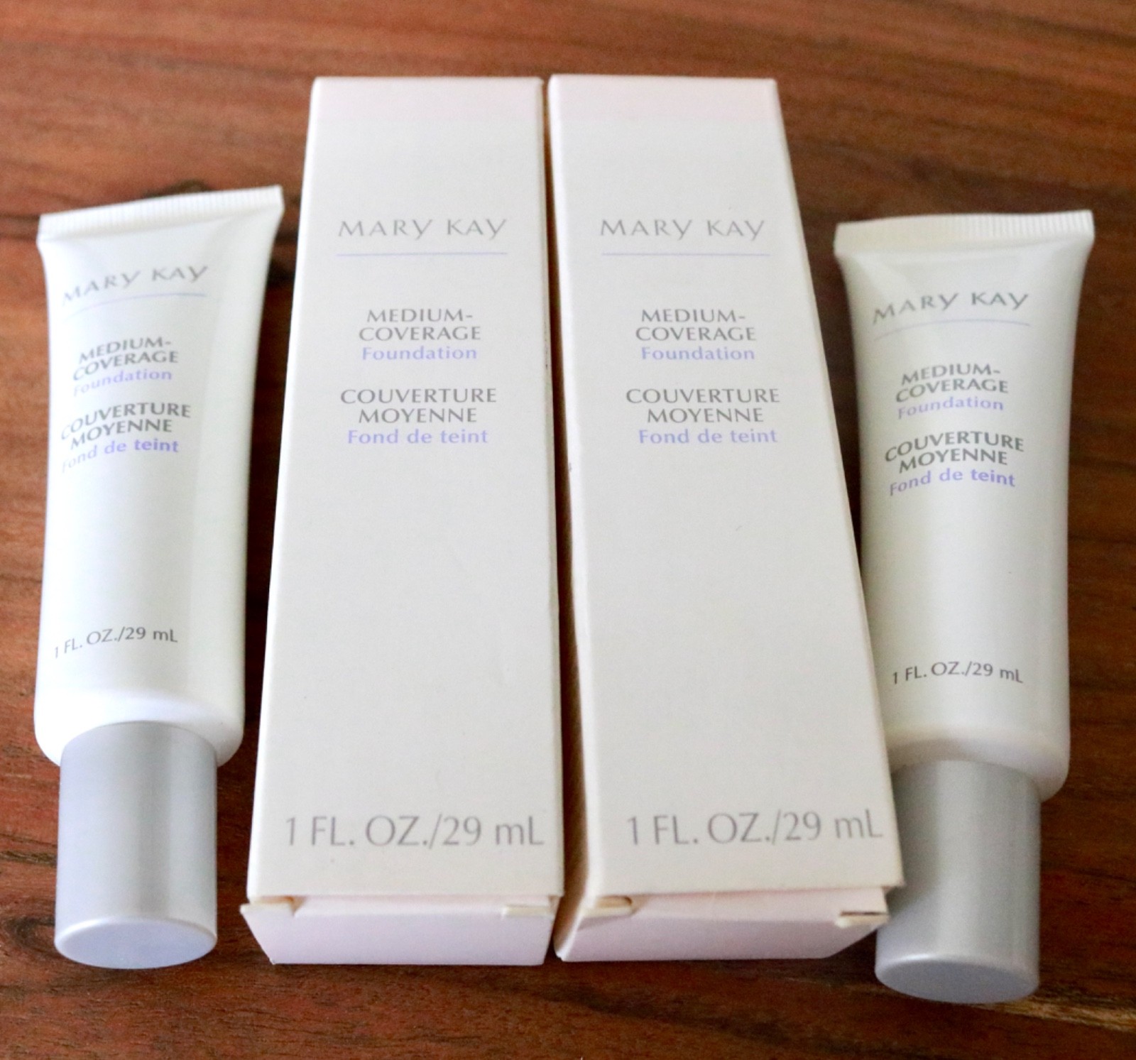 2 X MARY KAY Medium Coverage Foundation BEIGE 302 355900 Gray Cap Normal To Oily