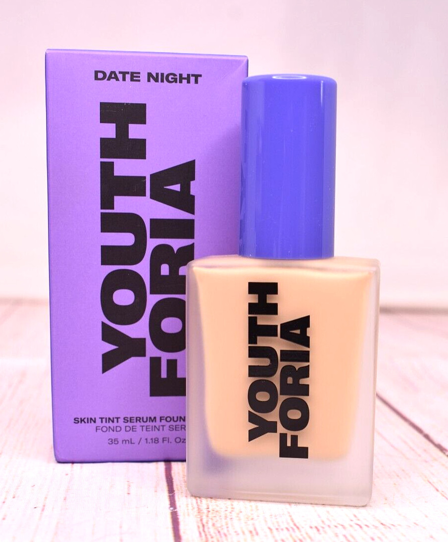YOUTHFORIA Skin Tint Serum Foundation Light Medium Neutral W/ Warn 260 NEW NIB