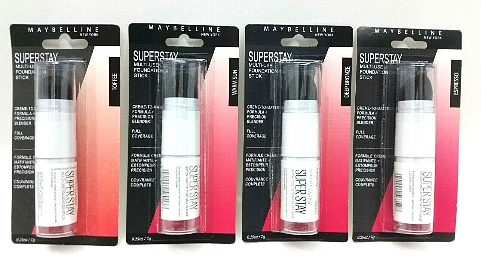 (ALL 4) Maybelline NewYork Super Stay Multi-Use Foundation Stick 330,334,370,380