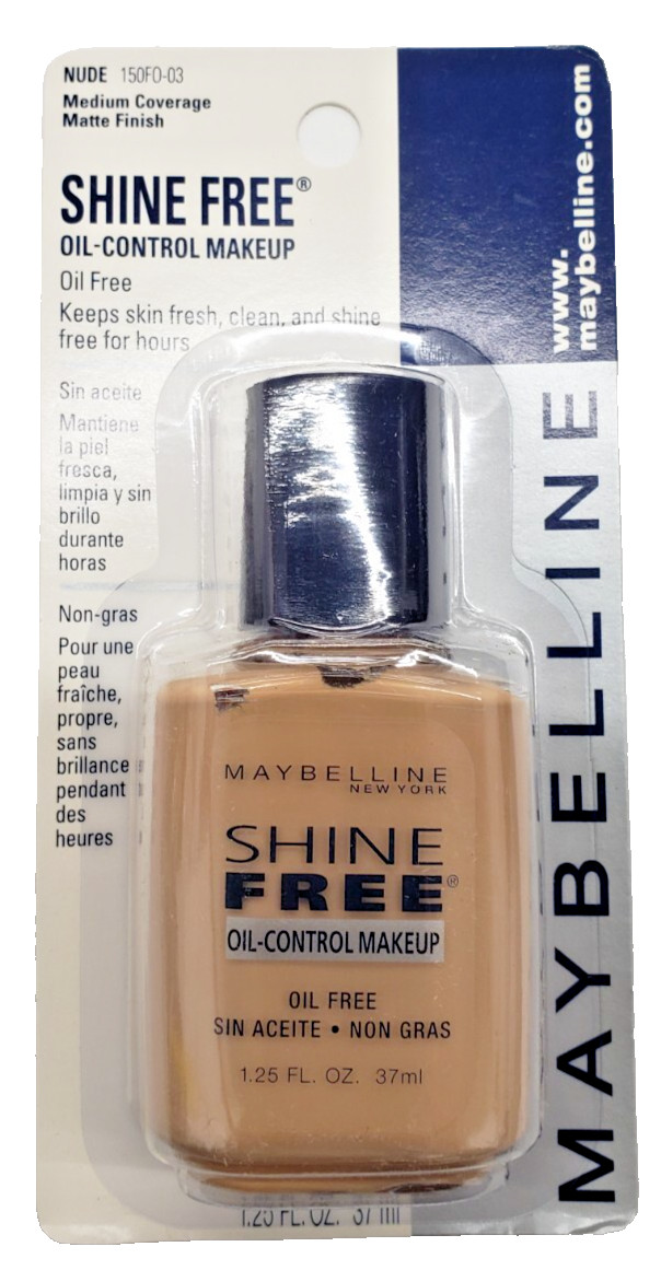 NEW Maybelline Shine Free Oil-Control Makeup Foundation-150FD-03 NUDE