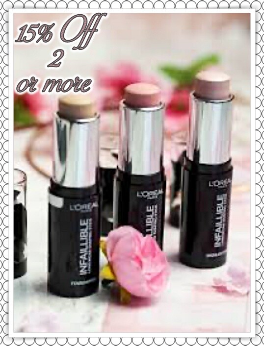 L’Oreal Infallible Longwear Foundation Shaping Stick ~Pick Your Own Shades ~SPF