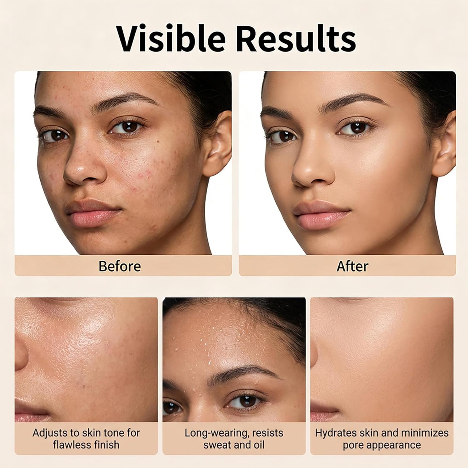 LUXEIntelligent Color Correcting Foundation, 30ml Long-lasting Natural Finish