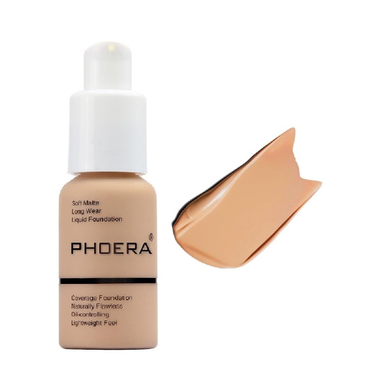 PHOERA Foundation,Full Coverage Flawless Soft Matte 24 HR Oil Control Waterpr…