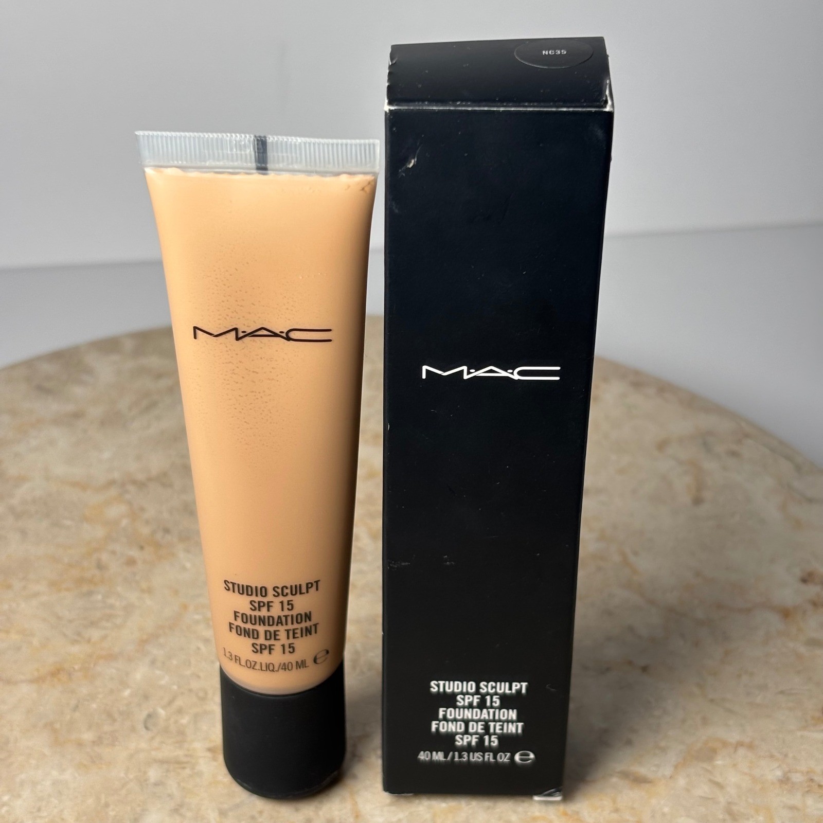 MAC Studio Sculpt SPF 15 Foundation 1.3oz NC35 Gel-Cream Medium Full Coverage