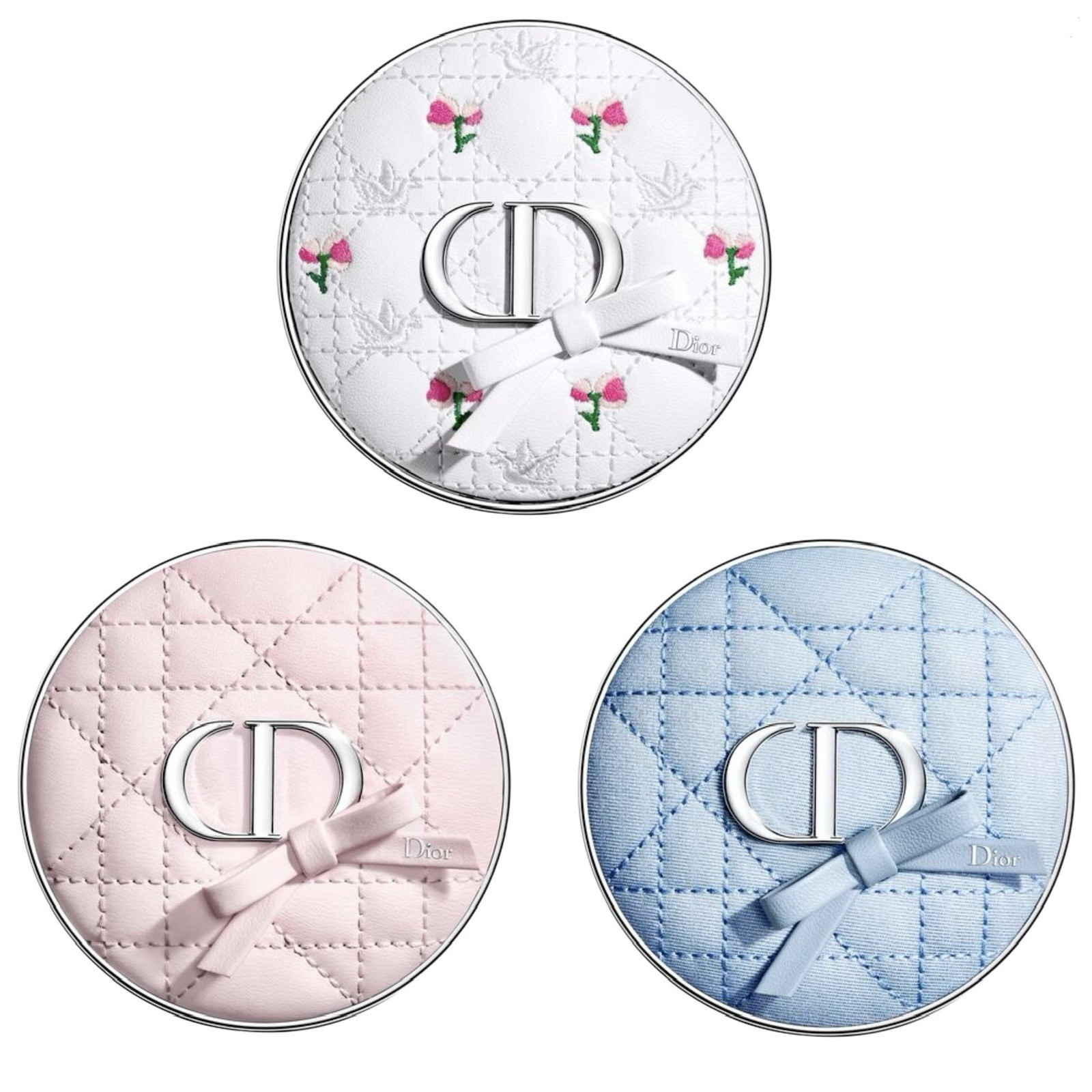 Dior Bow Forever Cushion [ Case Only ] Pink Blue Bow Limited Edition Pre-Order
