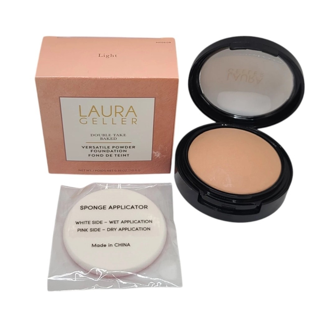 Laura Geller Double Take Baked Versatile Powder Foundation Light 0.35 oz