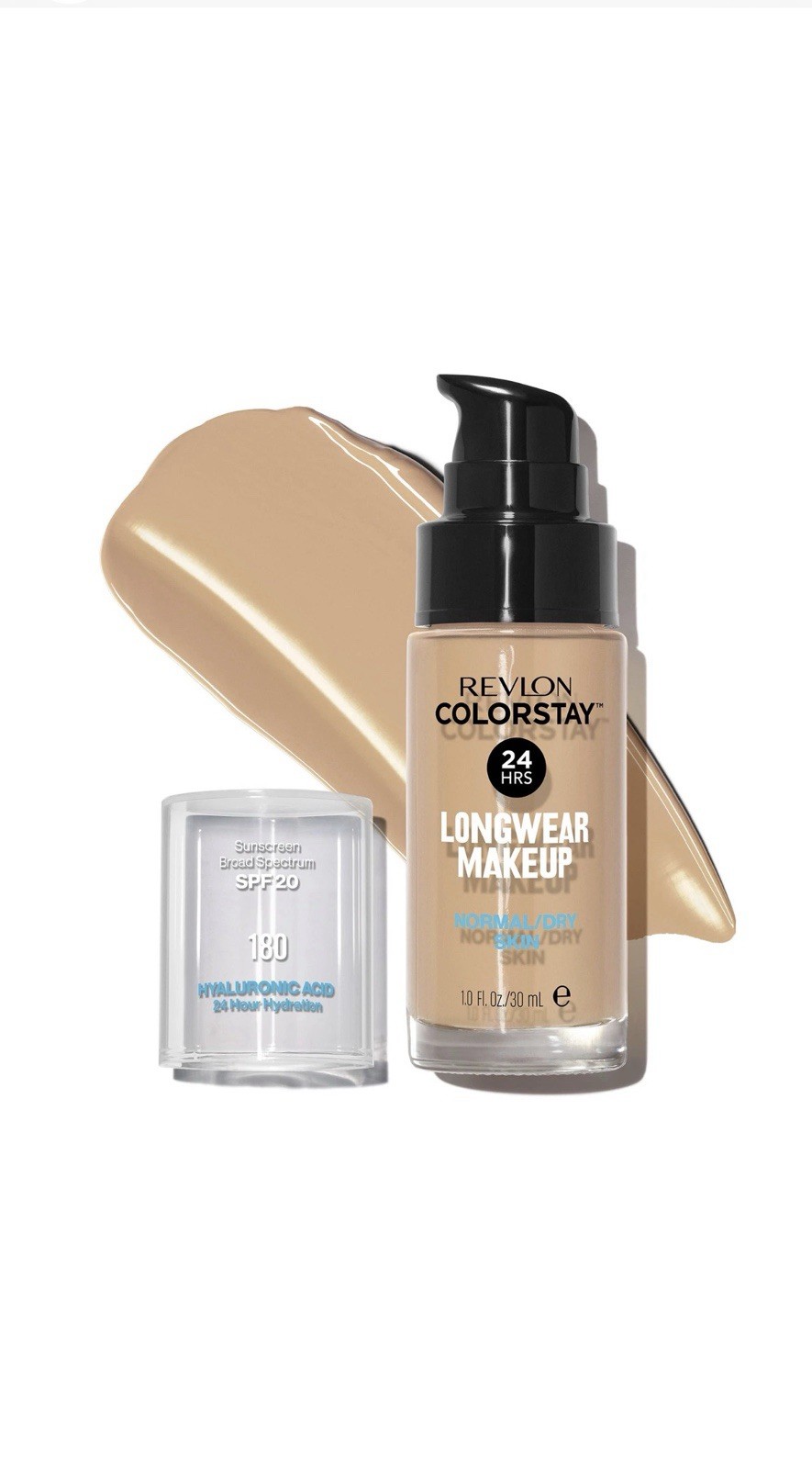 Revlon ColorStay Liquid Foundation 180 Sand Beige Oil Free SPF 20 24HR Wear