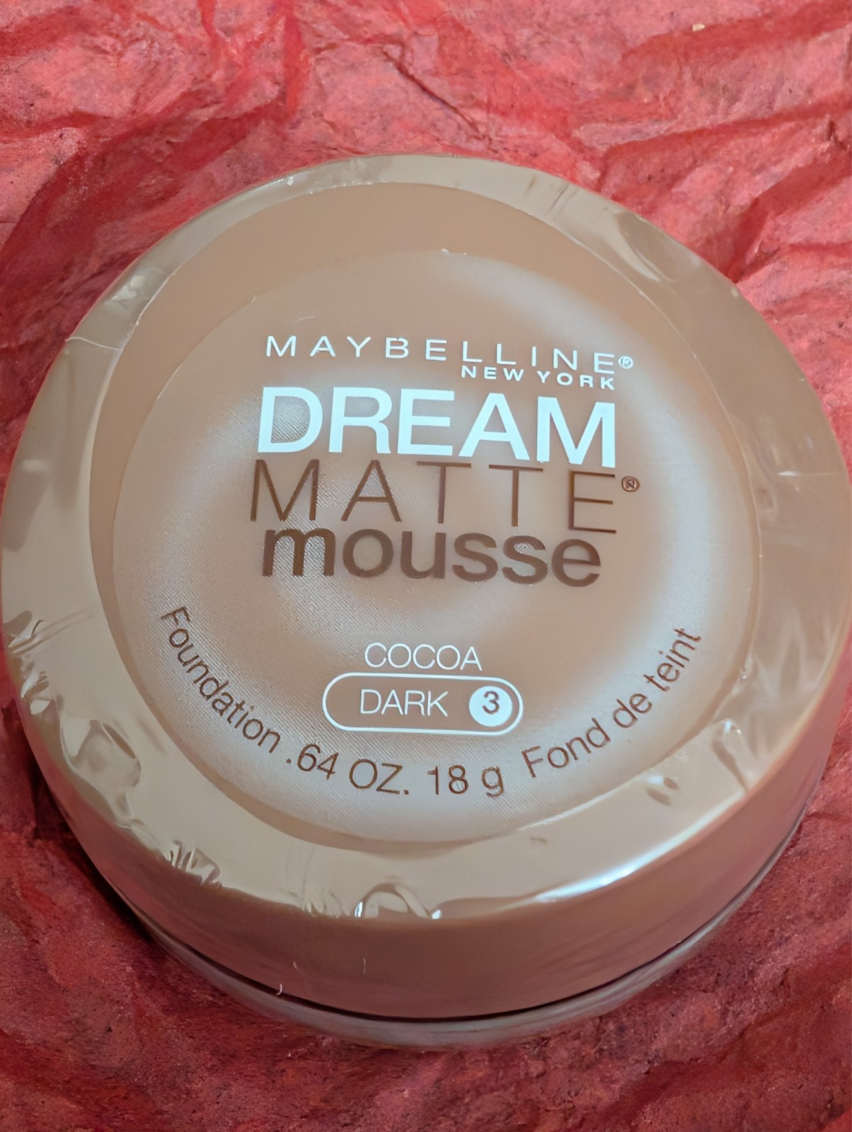 MAYBELLINE DREAM MATTE MOUSSE FOUNDATION “COCOA DARK (3)” NEW/SEALED…0.64 OZ.