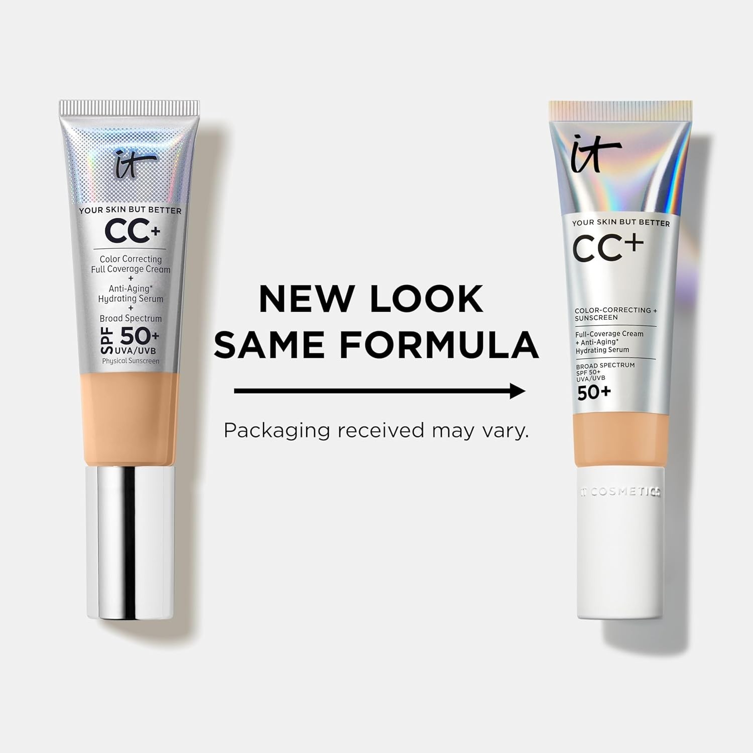 IT Cosmetics CC+ Cream – Full Coverage SPF 50+ Foundation & Color Corrector