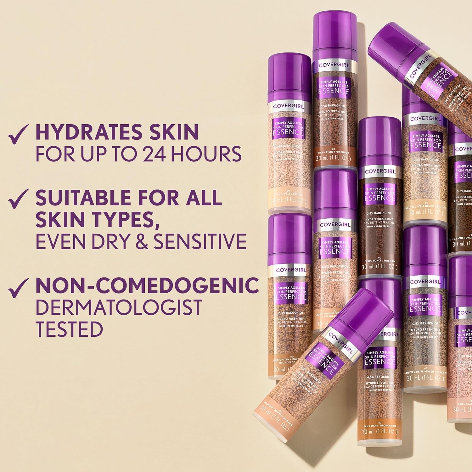 Covergirl Simply Ageless Skin Perfector 1 Fl Oz (Pack of 1), 30 Light-Medium