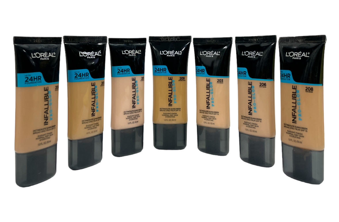 L’Oreal Infallible Pro-Glow Foundation SPF15 (1.0fl/30ml) You Pick New,UNSEALED