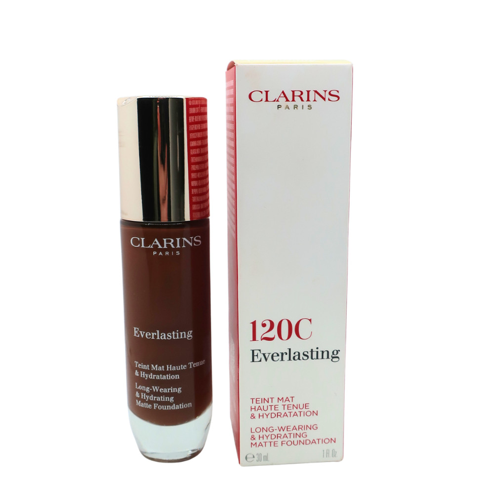 Clarins Everlasting Matte Foundation Full Coverage Long Lasting & Hydrating 120C
