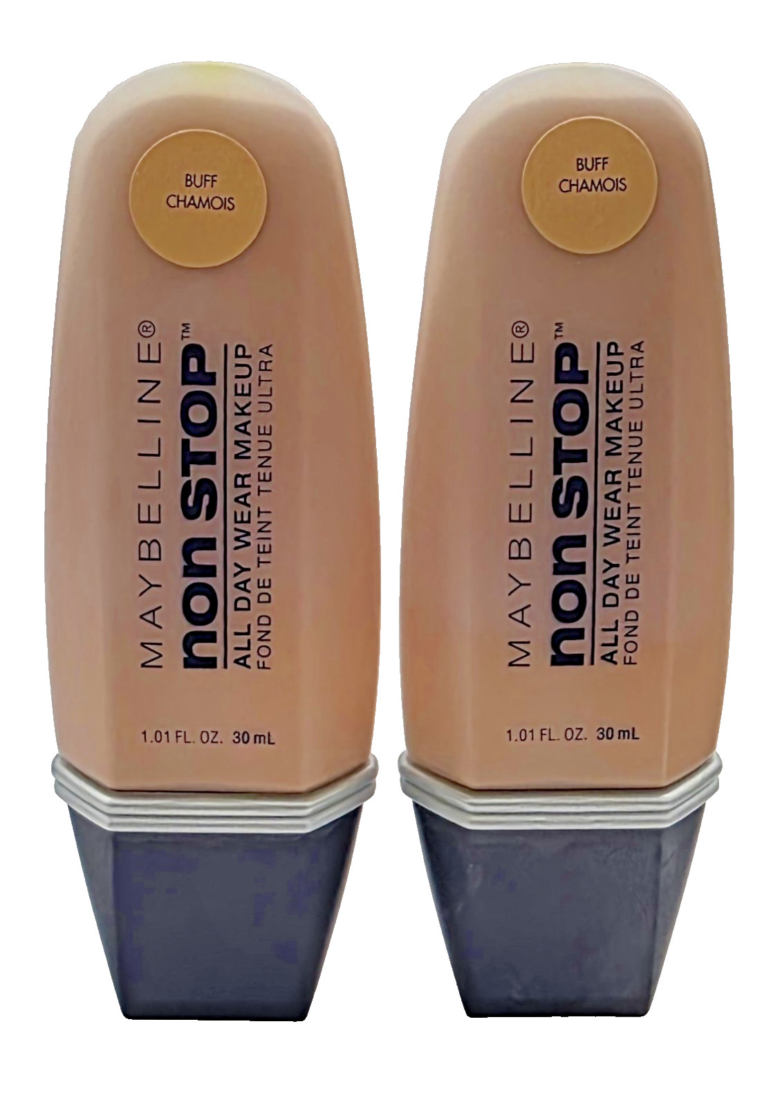 2 Pack Maybelline NonStop All Day Wear MakeUp Liquid NON STOP Foundation-BUFF