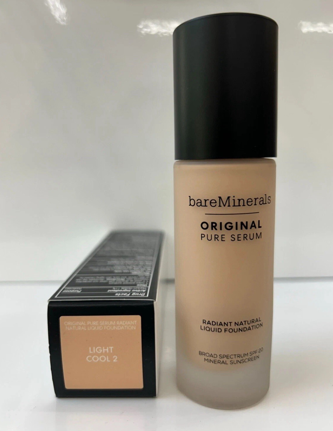 bareMinerals Pure Serum Natural Liquid Foundation Mineral SPF 20 Light Cool 2