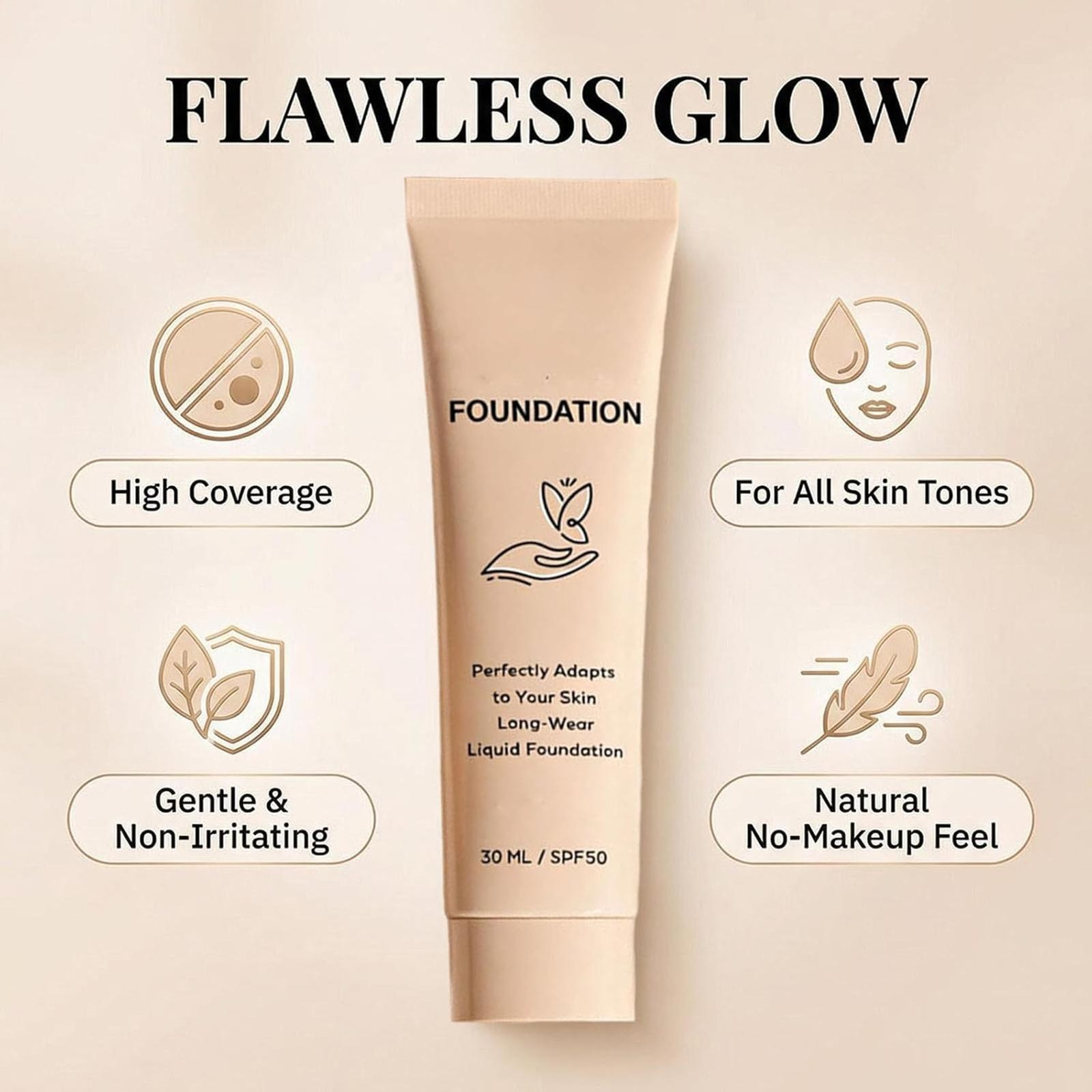 Luxe Foundation Colour Changing SPF 50, Luxe Foundation For Mature Skin