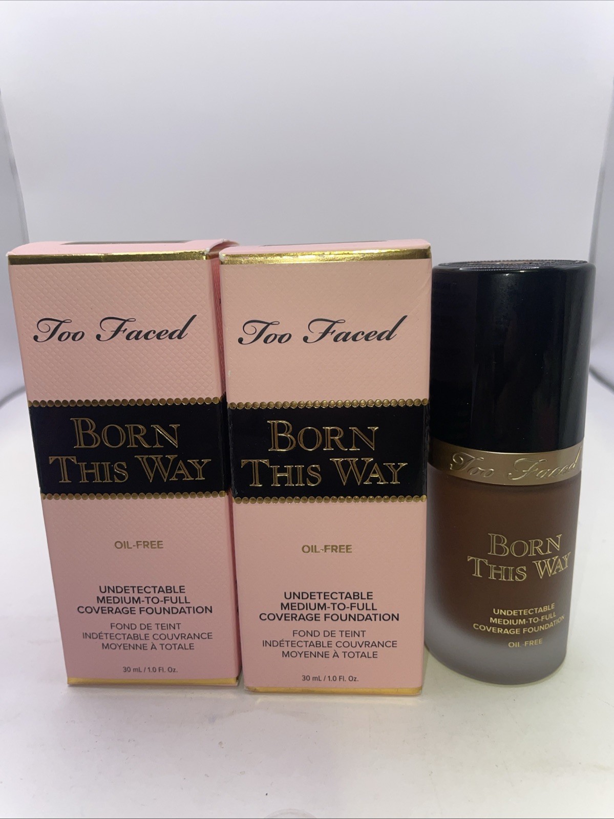 (2)Too Faced Born This Way Foundation, 1 fl oz/ 30ml- HAZELNUT