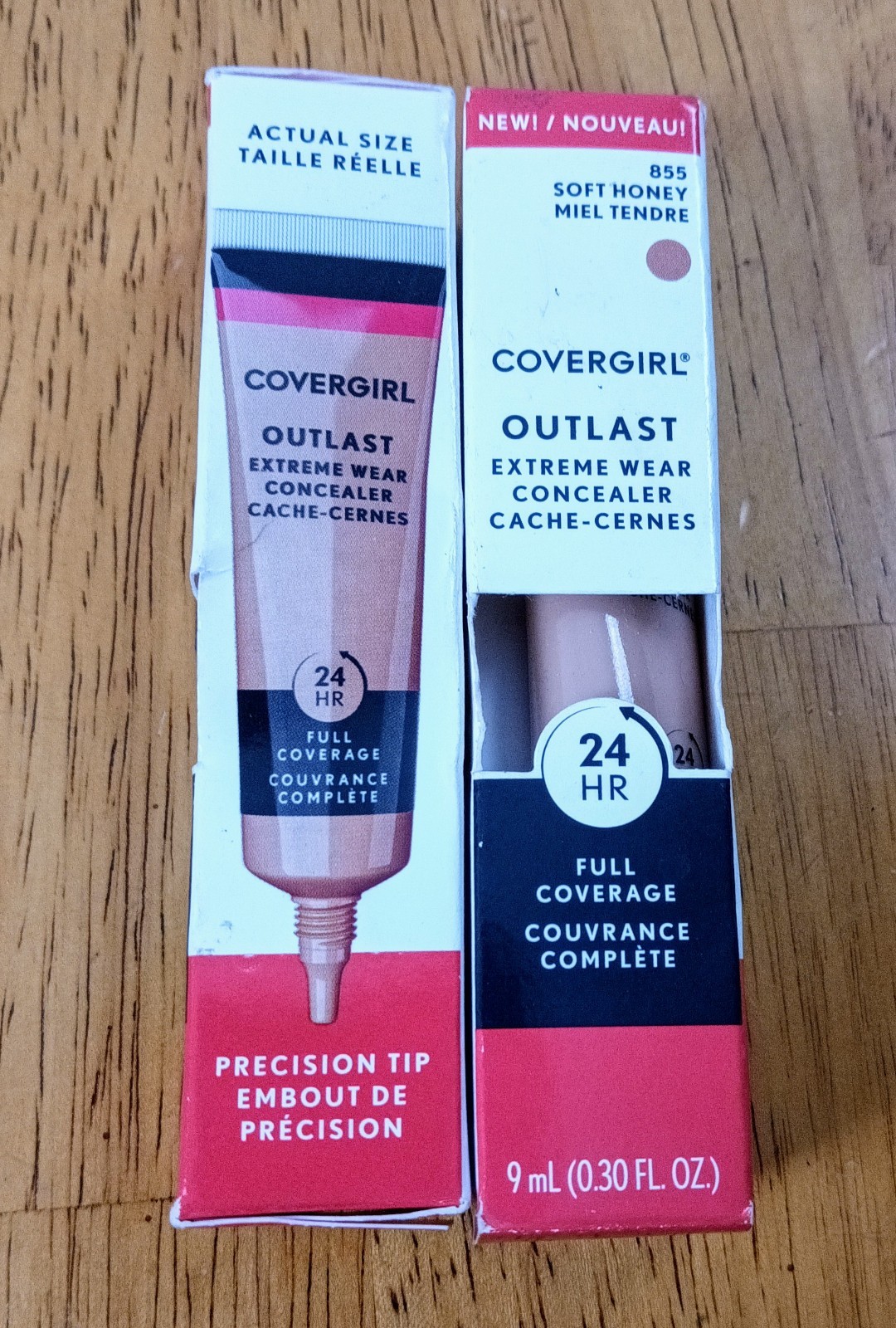 Covergirl Outlast Extreme Wear Full Coverage Concealer # 855 Soft Honey 2 Packs