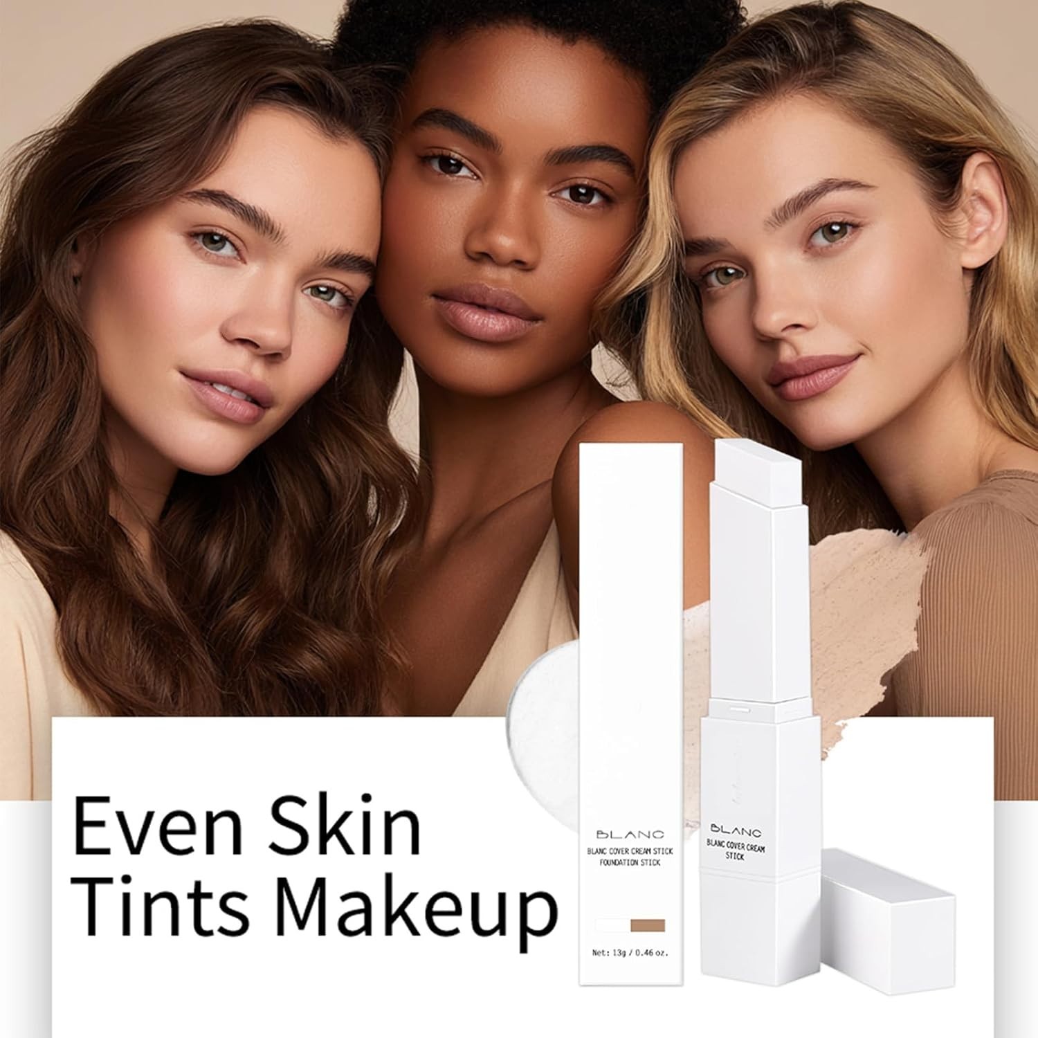 Effortless Beauty – Color-Changing Foundation Stick with Pore-Blurring Effect