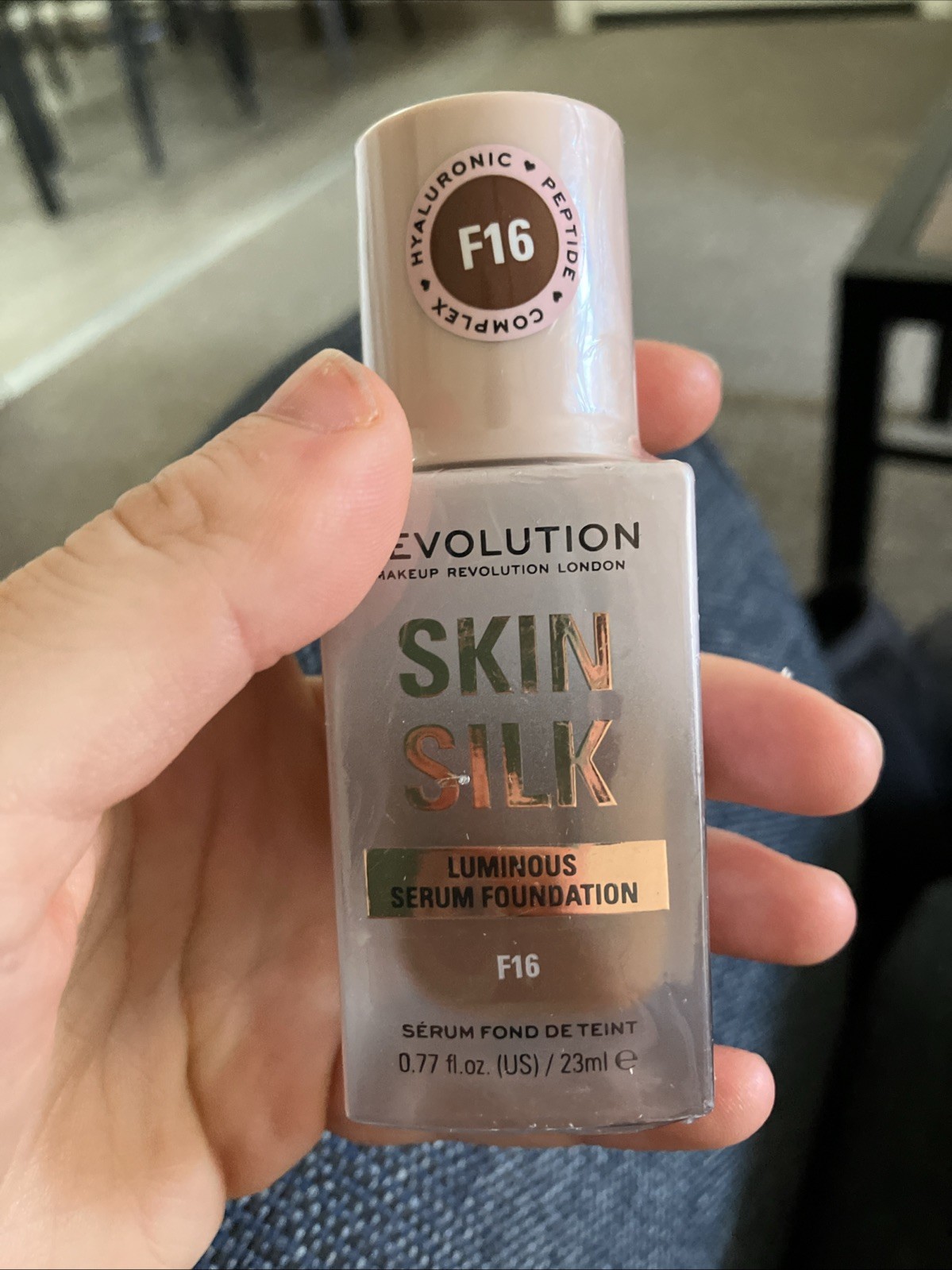 Makeup Revolution Skin Silk Serum Foundation F16 .77oz New Sealed