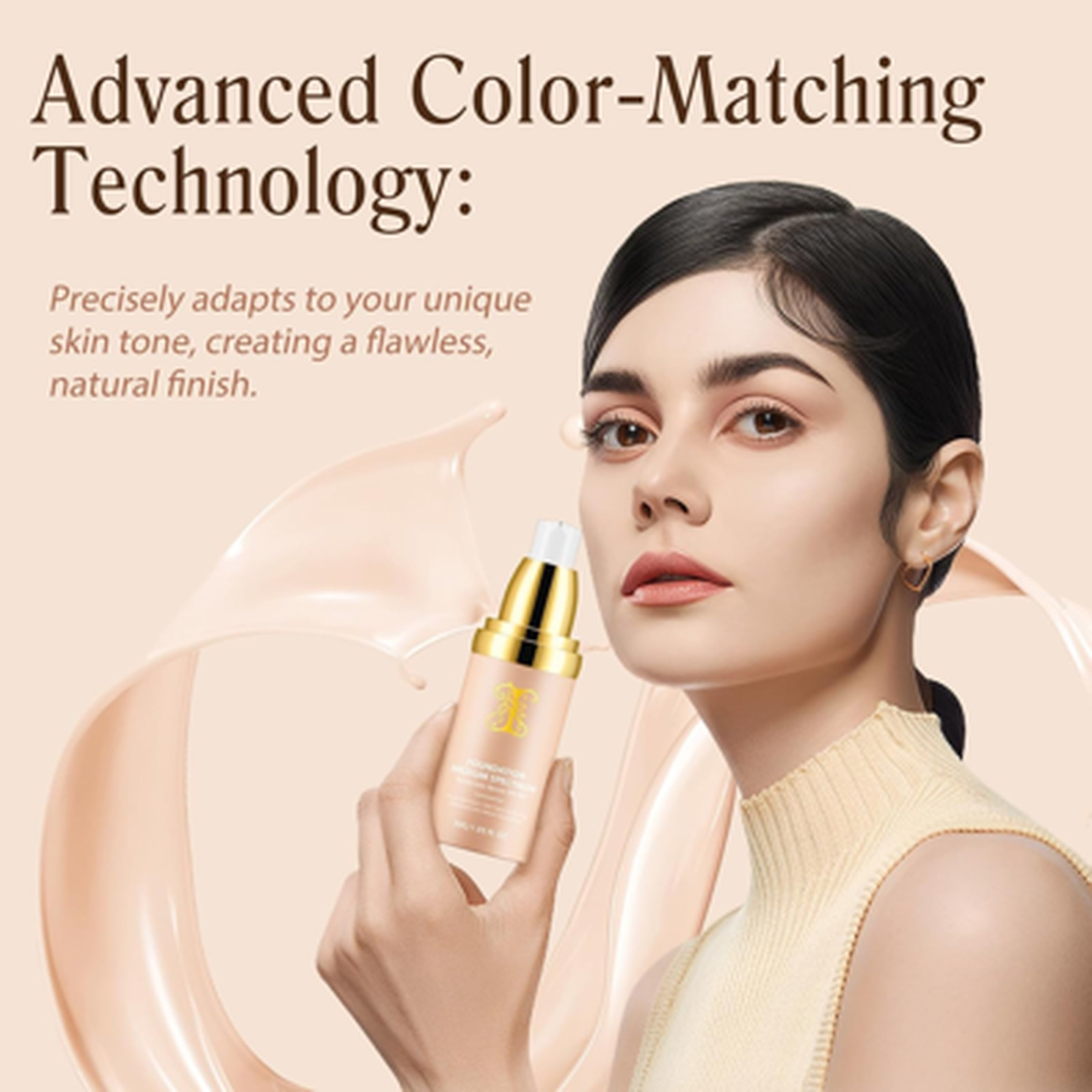Foundation Makeup Hydrating SPF 50 Plus Longwear Waterproof Non-Greasy 30ml 2PCS