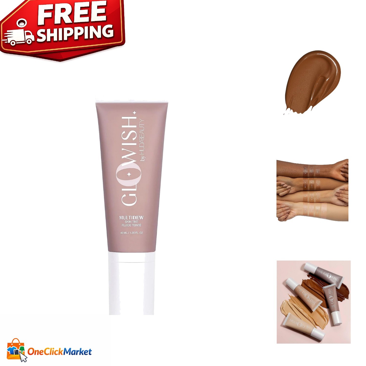 Lightweight Skin Tint Foundation 11 Deep – Moisturizing, Natural Glow