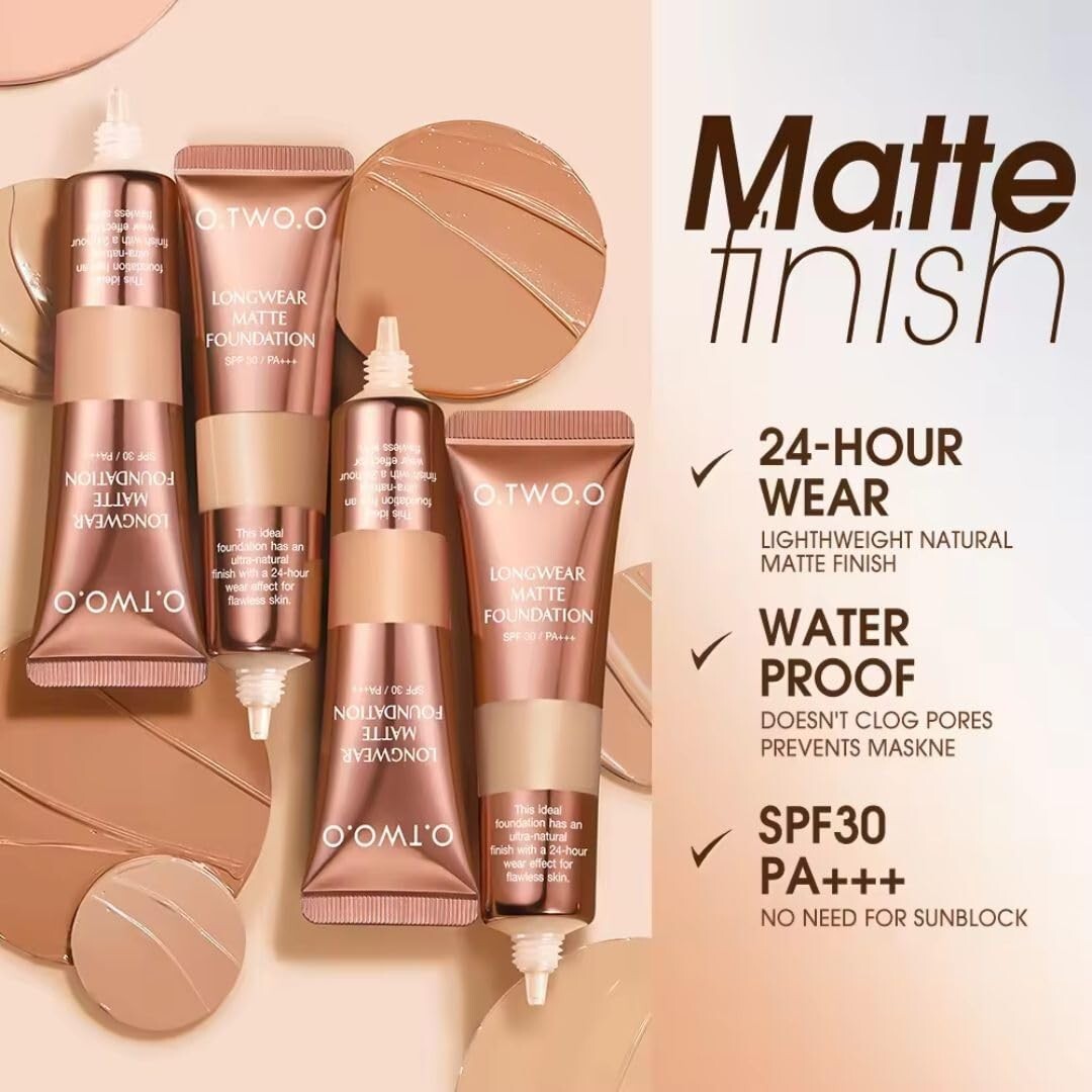 Waterproof Matte Cushion Foundation Full Coverage Makeup (N220 Neutral Warm)