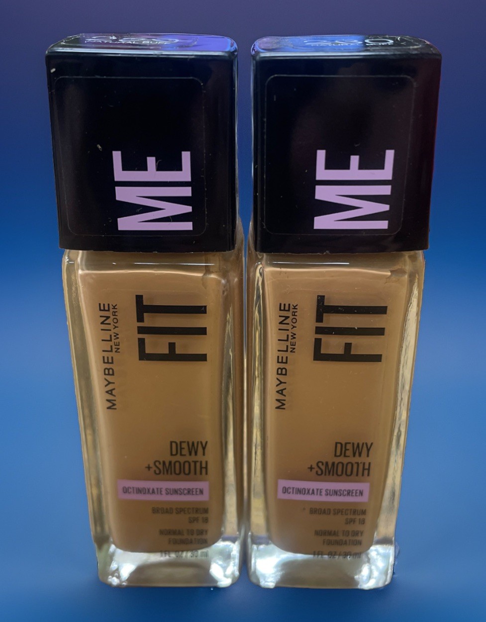 Maybelline Fit Me! Dewy+Smooth Foundation #230 Natural Buff Lot Of 2 Bottles