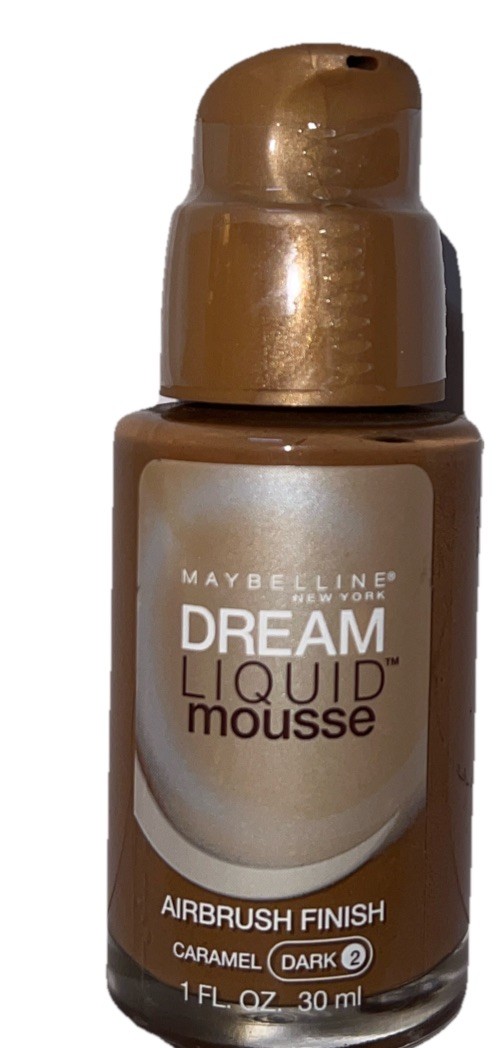 1-Maybelline Dream Satin Mousse Foundation Airbrush Finish CARAMEL DARK2 SeePics