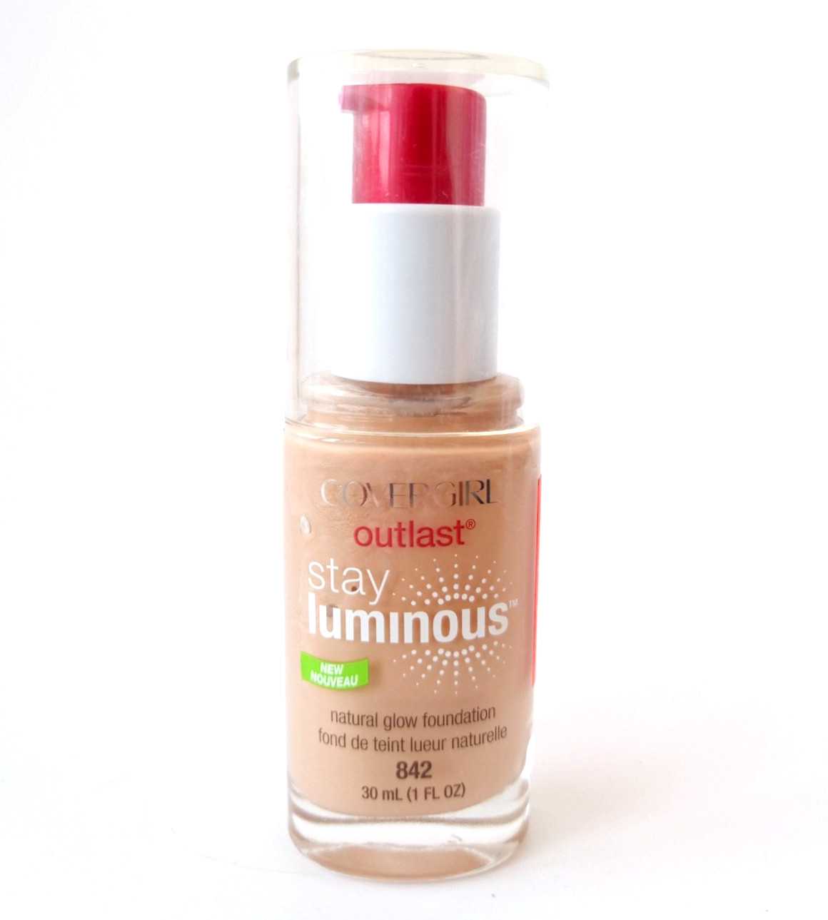 CoverGirl Outlast Stay Luminous Medium Beige 842 Natural Glow Foundation