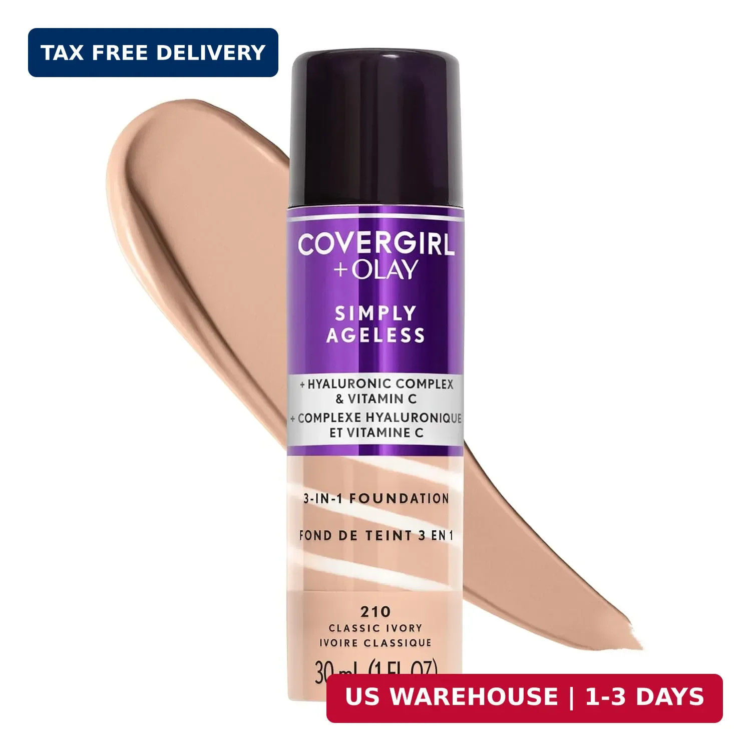 COVERGIRL Simply Ageless 3-in-1 Foundation – 210 Classic Ivory