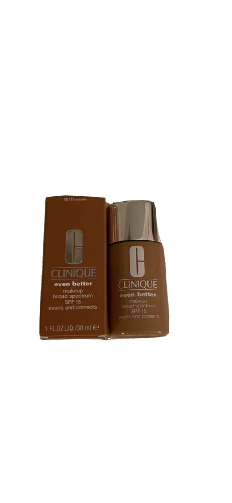 CLINIQUE Even Better Makeup Broad Spectrum SPF 15 CN 113 SEPIA (M) NEW FRESH