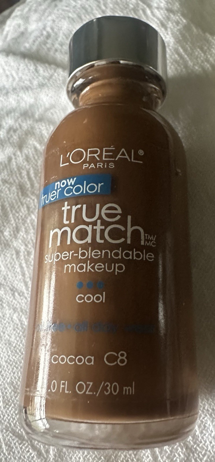 L’Oréal True Match Super-Blendable Makeup Foundation C8 Cocoa 1oz 30ml