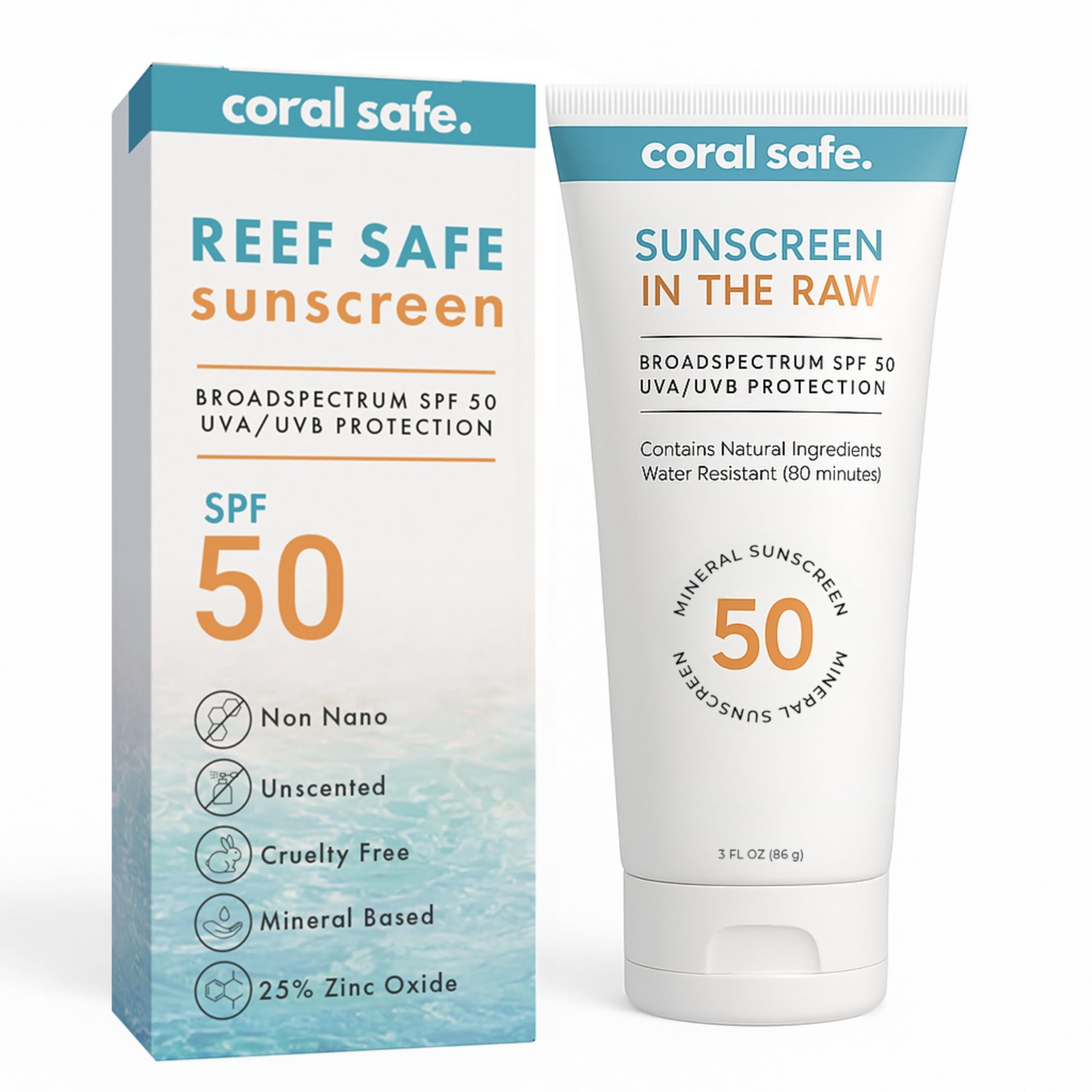 Reef Safe Mineral Sunscreen Travel Lotion 3 Ounce (Pack of 1), SPF 50