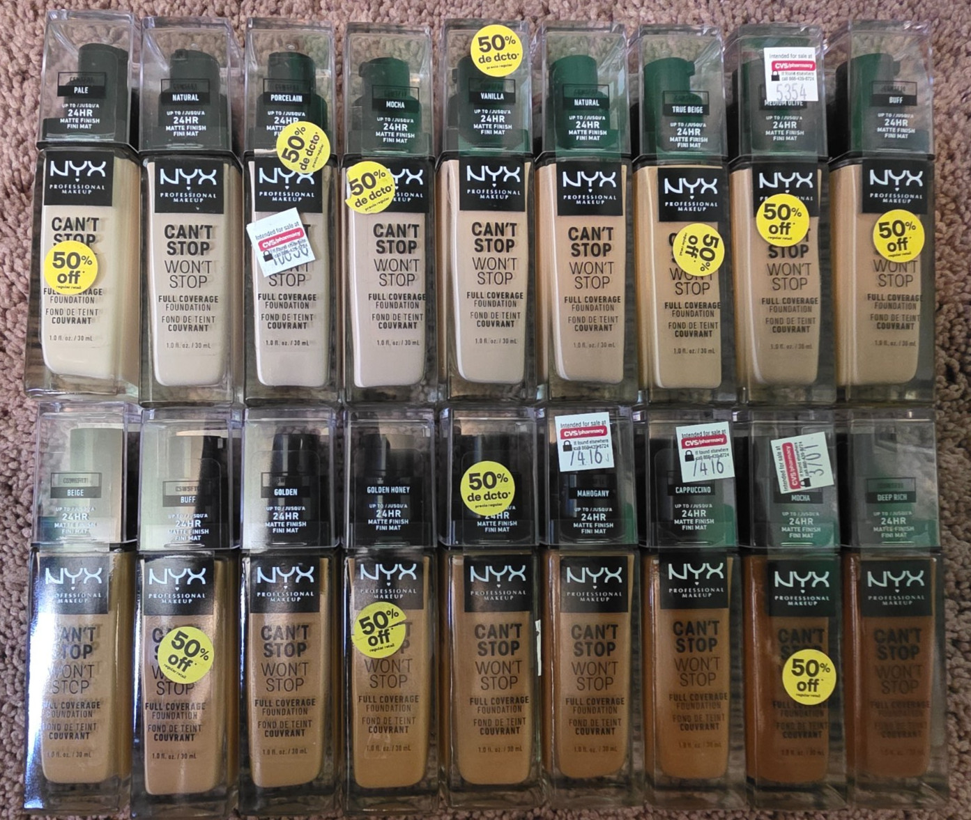 NYX Can’t Stop Won’t Stop Liquid Foundation – Choose Your Tone NEW Broken Seal