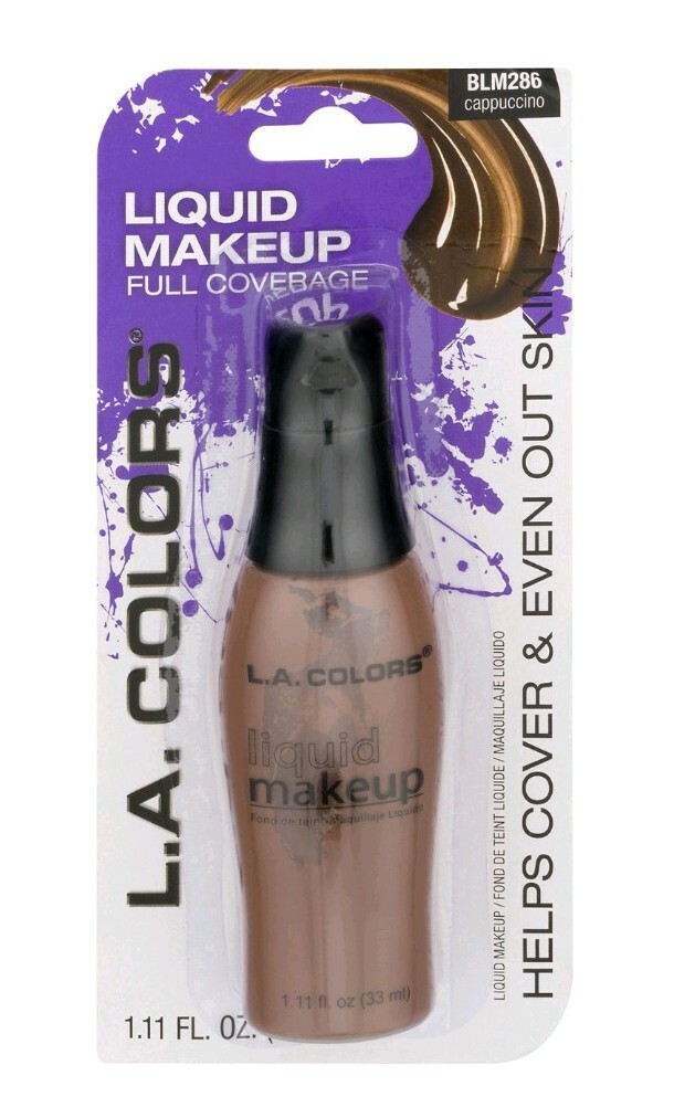 L.A Colors Pump Liquid Makeup Foundation BLM286 Cappuccino 1.11 Oz Full Coverage
