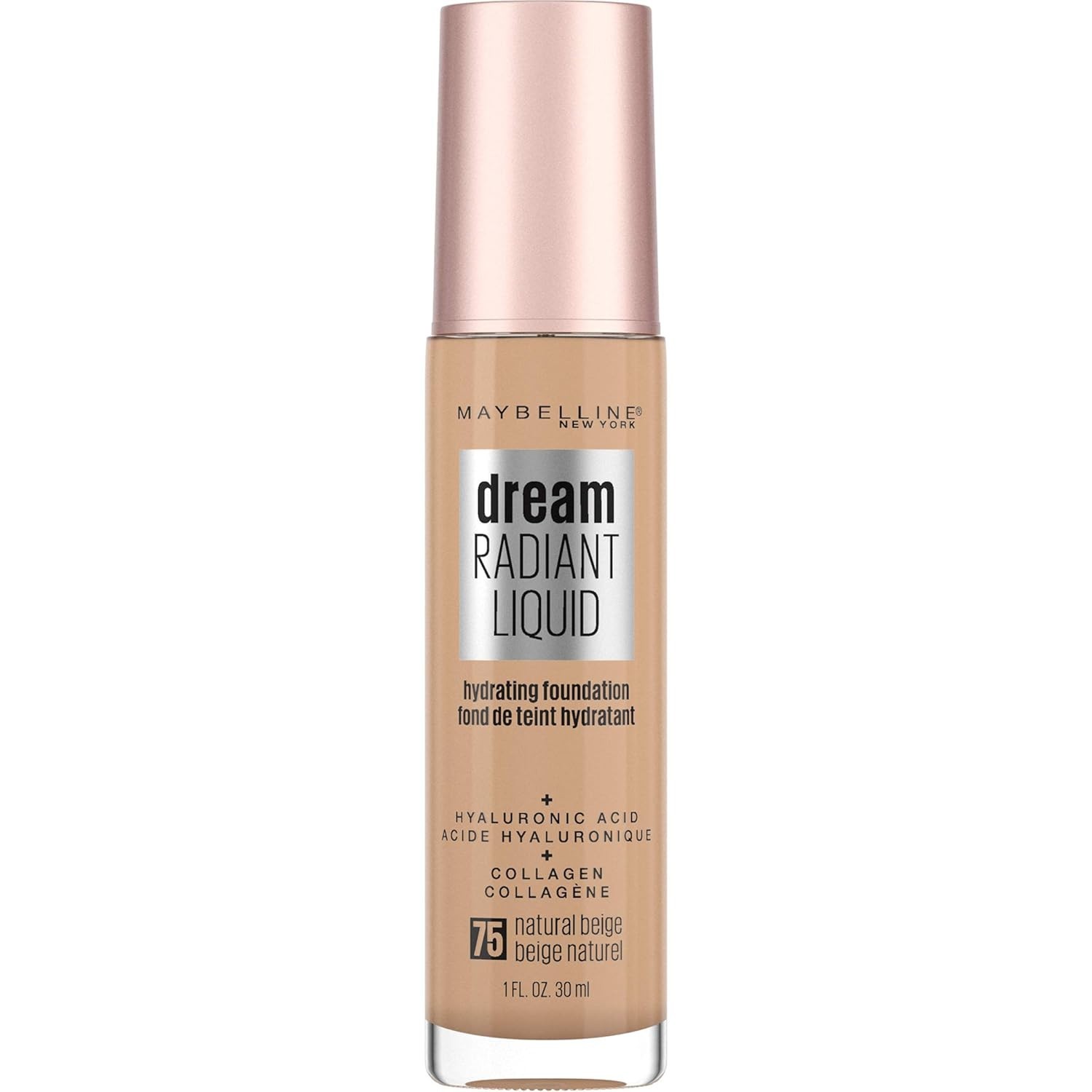 Maybelline Dream Radiant Liquid Foundation – 75 NATURAL BEIGE – NEW SEALED