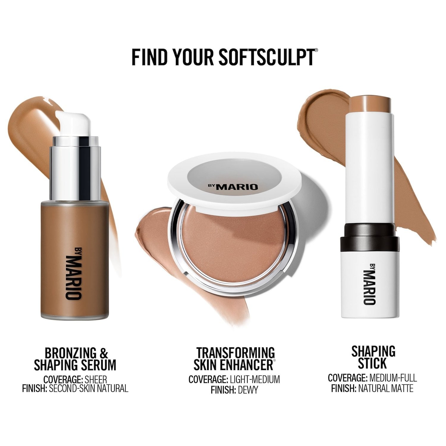 MAKEUP BY MARIO Authentic SoftSculpt Transforming Skin Enhancer 0.18 oz 6 shades