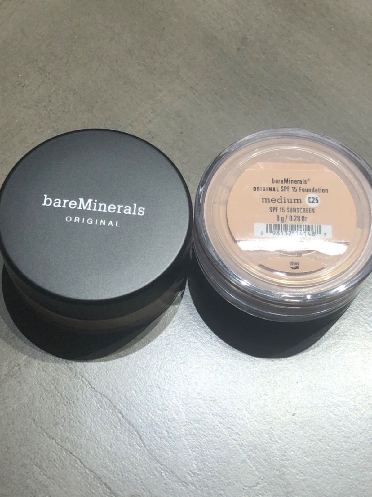 “LOT OF 2” bareMinerals Original Loose Powder Foundation SPF 15 MEDIUM C25 8g