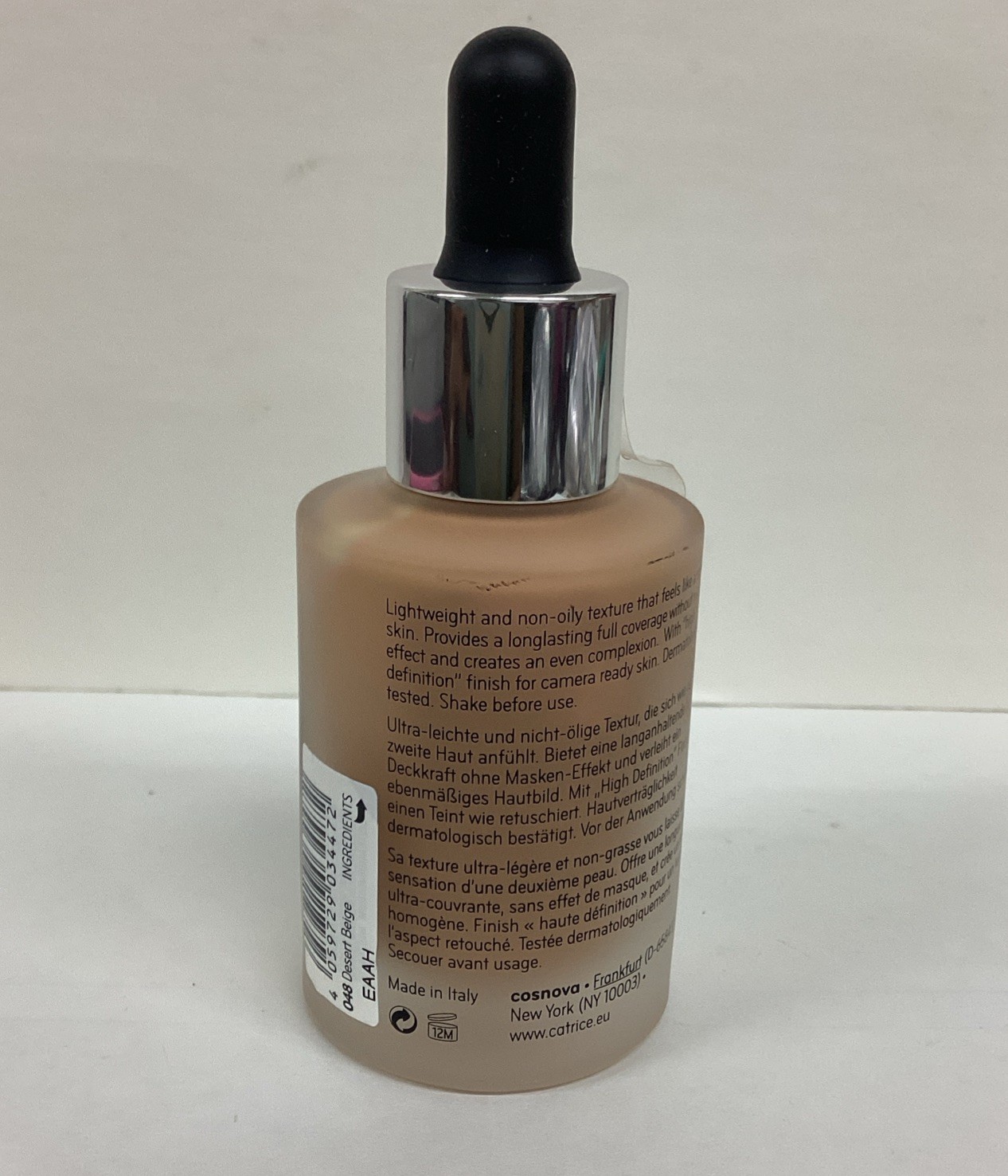 Catrice HD Liquid Coverage Foundation 048 DESERT BEIGE 1.01oz ASPICT, NEW